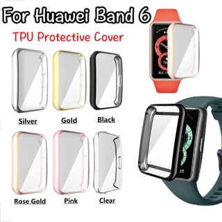 ฝาครอบป้องกัน TPU สำหรับ Huawei Band 6 นาฬิกาเคสซิลิโคนอ่อนนุ่มป้องกันหน้าจอสำหรับอุปกรณ์ Huawei Band 6