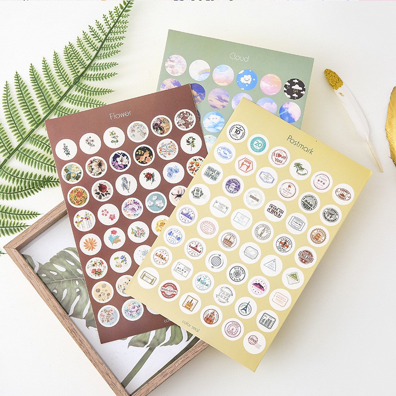 Morandi Round Dot Stickers / Planner Wall Decoration / Scrap Booking Stickers 风色圆点贴纸口贴手 การเข้ารหัสน
