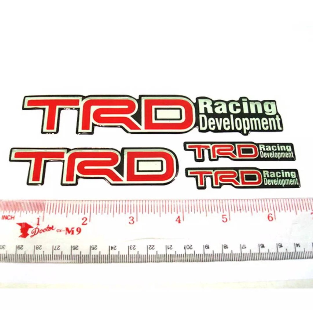 ราคาต่อ 1ชุด สติกเกอร์เรซิ่น สติกเกอร์ TOYOTA TRD