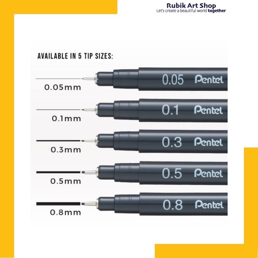 [Rubik Art] Pointliner Pentel Technical Pen