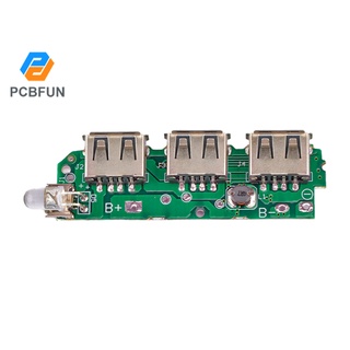 Pcbfun โมดูลพาวเวอร์แบงค์ 3U Li-ion 18650 3V Liter 5V Booster พร้อมไฟ LED DIY