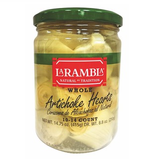 ลาแรมบลา โฮลอาร์ติโชกฮาร์ตส์ อาร์ติโชกในน้ำเกลือ 415 กรัม Laram Blah Artichoke Hearts Artichoke in brine 415 grams