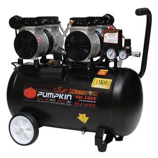 Air pump ROTARY AIR COMPRESSOR PUMPKIN OILFREE PTT-550W50 50L Wind instrument Hardware hand tools ปั๊มลม ปั๊มลมโรตารี่ P