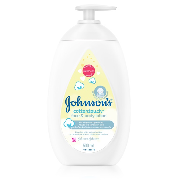 จอห์นสัน เบบี้ โลชั่นเด็ก หน้าและตัว เฟซ แอนด์ บอดี้ โลชั่น คอตตอน ทัช 500 มล. Johnson's Baby Cotton Touch Face & Body Lotion 500 ml. #4