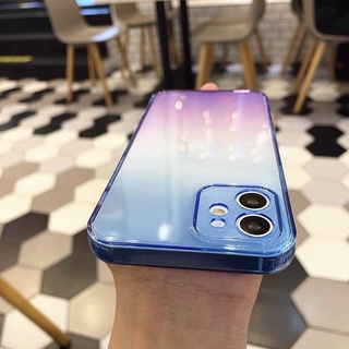 เคส compatible for iphone 12 pro max 11 pro max  7 8 Plus se2020 x xr xs max blue+purple color soft case