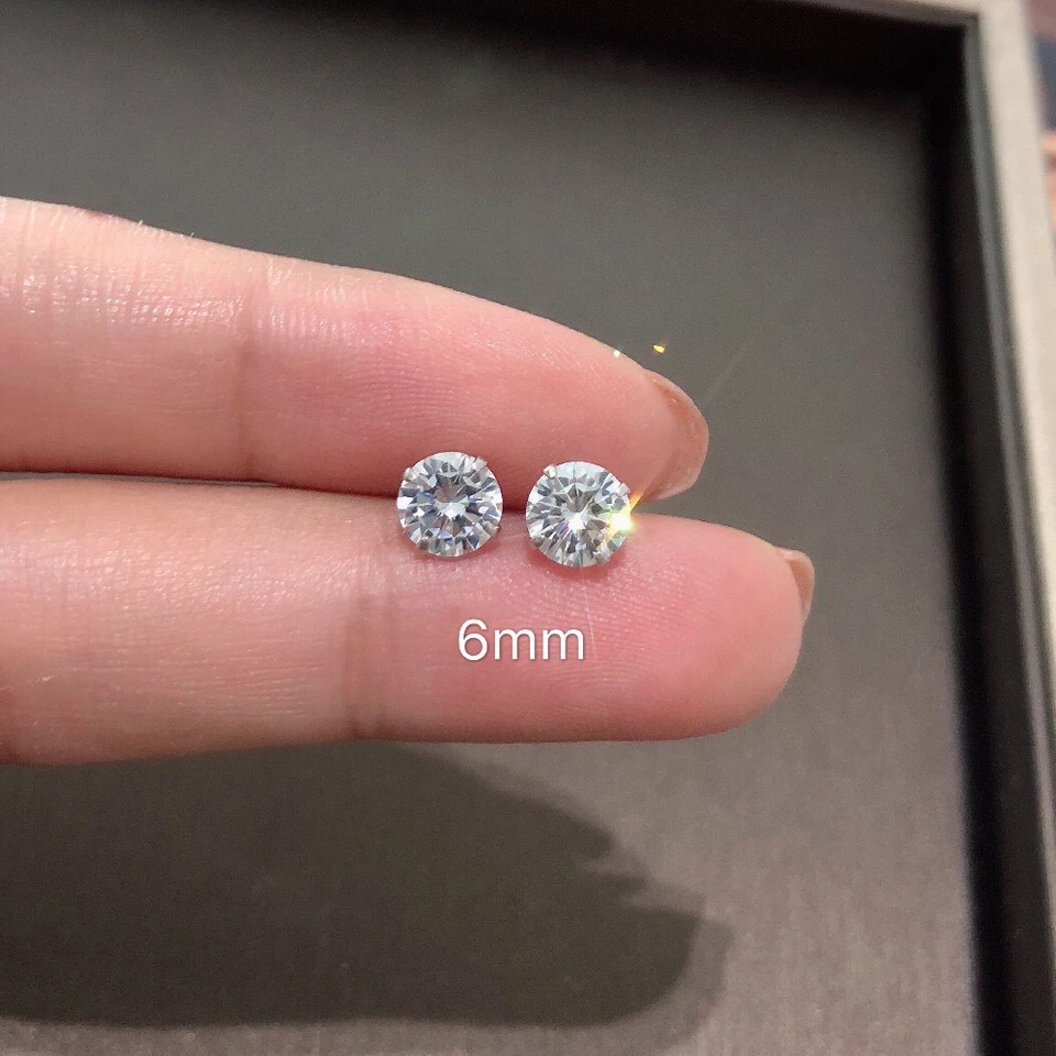 ต่างหูเงินแท้เพชรขาวCZ (ราคา 1คู่) AAA+เรียงไซส์✨💎  Silver92.5  ทำจากเงินแท้ 92.5%✨💎 ตามมาตฐานสากล  มีบริการเก็บปลายทาง