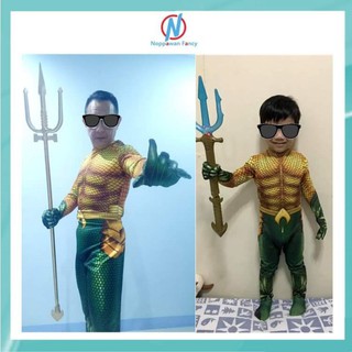 ชุดแฟนซีเด็ก Superhero Aquaman ชุดเด็ก-ผู้ใหญ่