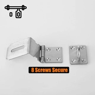 Kiprun ประตู Hasp Latch 90 องศาความปลอดภัยมุมล็อค Latch สําหรับ Push เลื่อน Barn ประตู