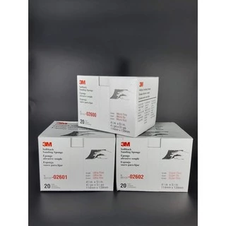 ฟองน้ำกระดาษทราย 3M แท้ สำหรับงานโมเดล เบอร์ #02600 - #02606 #5000 #3000 ราคาต่อแผ่น