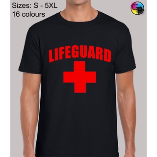 [100% Cotton] ส่งเร็ว เสื้อยืดลําลอง แขนสั้น พิมพ์ลาย Lifeguard Humour Wild Unseix แฟชั่นฤดูร้อน ของขวัญ