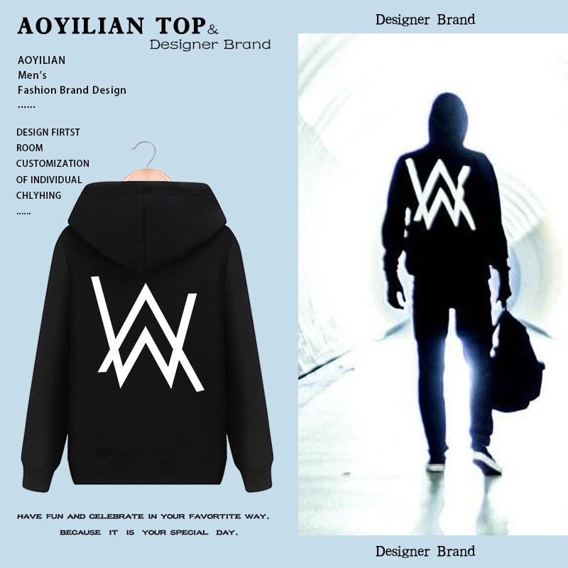 Alan Walker เสื้อกันหนาวจางหายไปชายเทศกาลไฟฟ้าHoodie Alan Walkerแจ็คเก็ตฤดูใบไม้ร่วงและฤดูหนาวบวกกํา