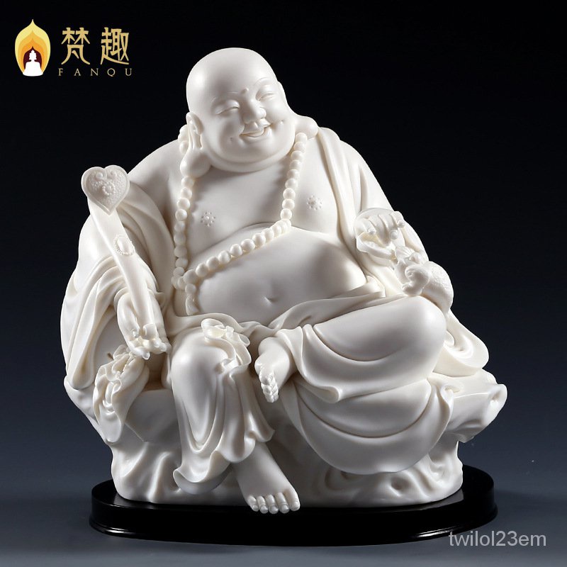 Van Xuan สนุก ผลงานของ Master Lin Luyang Dehua White Porcelain Sculpture Art Collection Maitreya เล่
