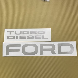 สติ๊กเกอร์* FORD TURBO DIESEL ติดฝาท้ายกระบะ FORD ราคาต่อชุดมี 2 ชิ้น