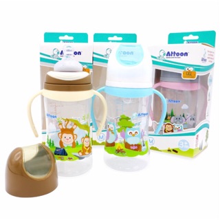 ขวดนม Attoon Hygienic 2 tone คอกว้าง GIGLE 8 ออนซ์ มีแขนจับ