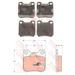 GDB915 ผ้าเบรค-หลัง(TRW) (เนื้อผ้า COTEC) OPEL VECTRA 2.0 96