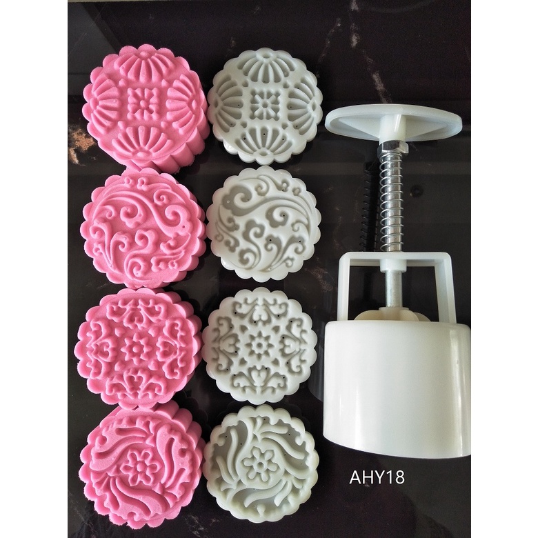 AHY18 ขนมไหว้พระจันทร์แม่พิมพ์ขนมไหว้พระจันทร์ - 125g - 4 ชิ้น