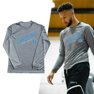 เสื้อยืดแขนยาว ระบายอากาศได้ดี แบบแห้งเร็ว ลาย North Carolina Duke สําหรับผู้ชาย