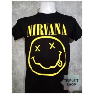 เสื้อยือคอกลม สกรีนลาย NIRVANA