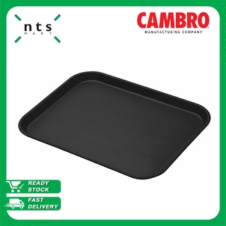 Cambro Non-Skid Tray ถาดเสิร์ฟถาดอาหาร ทรงเหลี่ยม (สีดำ)  รุ่น 1826CT-110