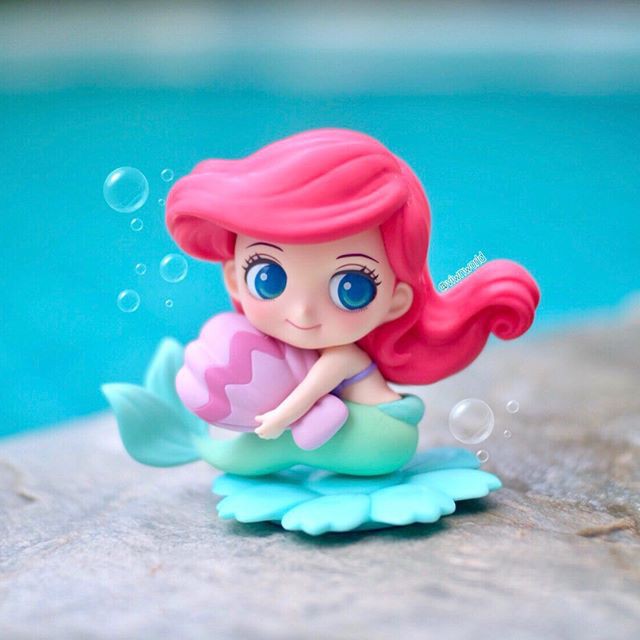 Qposket Sweetiny Ariel เงือกน้อย สีอ่อน พาสเทล แอเรียล ฟิกเกอร์ ตุ๊กตา โมเดล เจ้าหญิงดิสนีย์ ของแท้จากญี่ปุ่น Disney