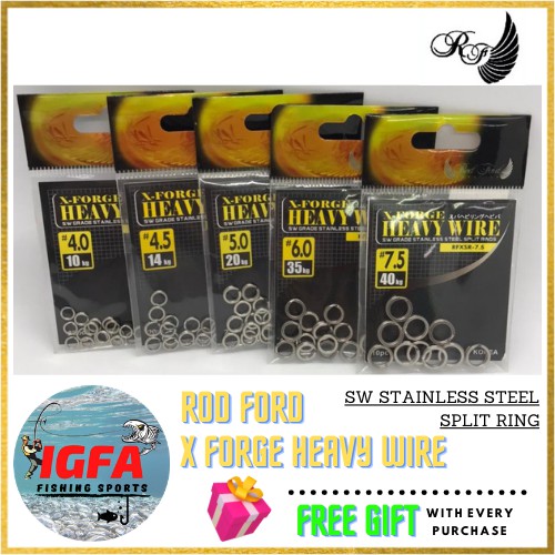 ROD FORD X-FORGE HEAVY WIRE SPLIT RING IGFAFISHINGSPORTS RODFORD SPLIT RING RODFORD X FORGE SPLIT FI