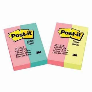 3M post it note 671-2 NEON and PASTEL