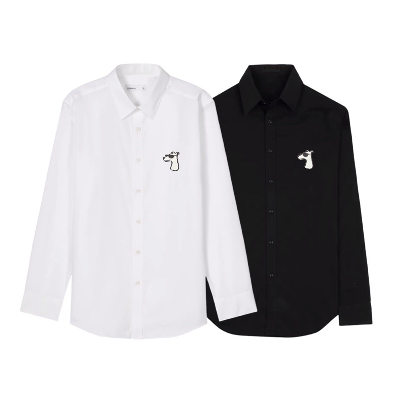 VIPSHIRT เสื้อเชิ้ตแฟชั่นแขนยาว รุ่นหมาใส่แว่น