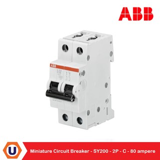 ABB : Miniature Circuit Breaker (MCB) ขนาด​ 80A,10kA,2P รุ่น SY202- C80 :2CDS252230R0804 สั่งซื้อที่ร้าน Ucanbuys