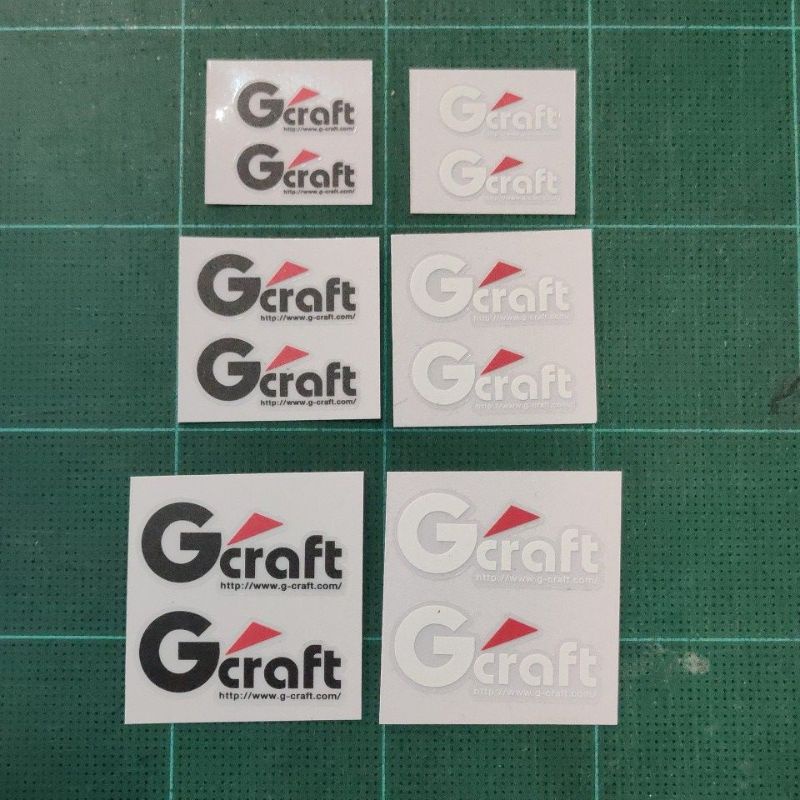 สติ๊กเกอร์ Gcraft แบบใส สีขาว และดำ