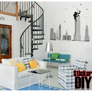 SALE Transparent Wall Sticker สติ๊กเกอร์ติดผนัง KING KONG (กว้าง105cm.xสูง88cm.)