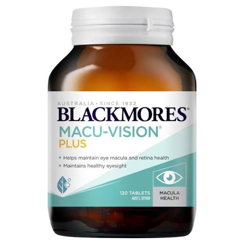 EXP7/25 พร้อมส่ง Blackmores Macu-Vision® Plus 120 เม็ด 🇦🇺แท้100% วิตามินบำรุงสายตา และจอประสาทตา ปกป