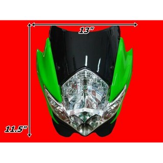 STREETFIGHTER HEADLIGHT  "GREEN"  // ไฟหน้า พร้อม หน้ากาก สีเขียว สินค้าคุณภาพดี