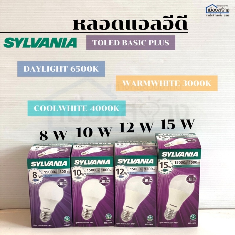 หลอดไฟ LED SYLVANIA ToLEDo Basic Plus A60มีให้เลือกแสงและวัตต์ | Shopee ...