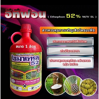 ไซมาเทรล 🥭🍍 อีทีฟอน52( Ethephon น้ำใส )เร่งการสุกของผลไม้ ยาป้ายทุเรียน น้ำยาบ่มกล้วย มะม่วง ใช้เร่งการออกดอก เร่งน้ำยาง