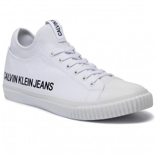 CALVIN KLEIN JEANS รองเท้าผ้าใบผู้ชาย | ICARUS Sneakers in WHITE รองเท้าผ้าใบหุ้มข้อผู้ชาย สีขาว