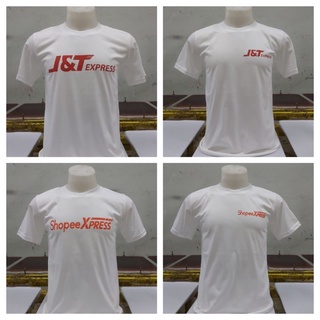 #เสื้อสีขาว  J&amp;T Express  #เสื้อshopee Express  ผ้ายืดคอทตอน100% ตัด/เย็บ/สกรีนเอง/ขายเอง/ราคาถูก