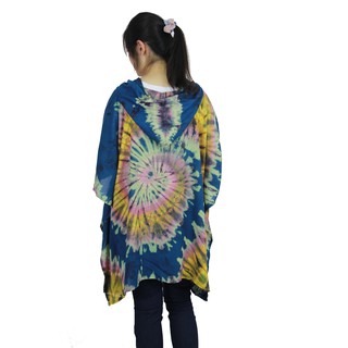 เสื้อฮู้ด มัดย้อม ใส่สบาย ไม่ร้อน (Tie dye Hoodie Blouse)