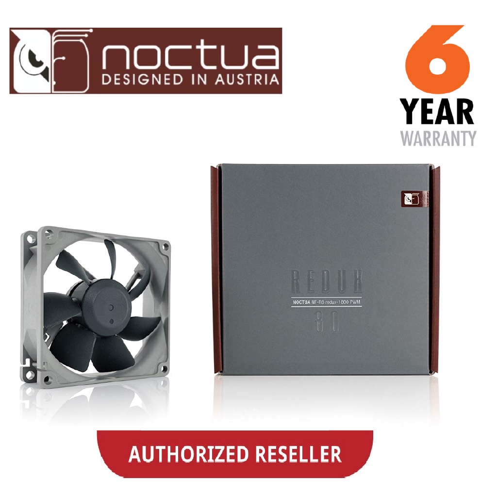 Noctua NF-R8 redux 1800 PWM 80x80x25mm. 4-pin PWM. 1800RPM