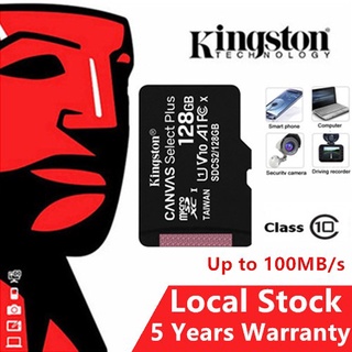 การ์ดหน่วยความจํา Kington Micro SD Class 10 100MB / s 16GB / 32GB / 64GB / 128GB TF การ์ดหน่วยความจําสําหรับกล้องวงจรปิด CCTV