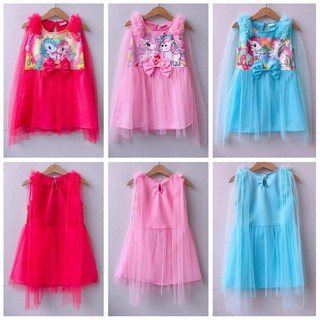 DRESS UN0195 เสื้อผ้าเด็ก ชุดเด็ก เดรสลูกสาว เดรสเจ้าหญิง ผ้…