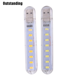 (Outstanding) สายชาร์จ Usb 8 LEDs 5V ขนาดเล็ก แบบพกพา สําหรับคอมพิวเตอร์ โทรศัพท์มือถือ