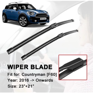 ชุดใบปัดน้ำฝน Wiper Blade (ชุดหน้า) สำหรับ Gen3 NEW MINI Countryman F60 (Cooper S , JCW231 , JCW306) ปี 2017-2021