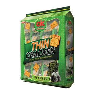 OK Thin Cracker Seaweed Flavour 256g โอเค ทิน แครกเกอร์ รสสาหร่าย