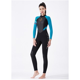 Dive&amp;Sail wetsuit fullbody women  neoprene 3mm (ชุดเว็ทสูทดำน้ำ)