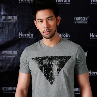 Heroin เสื้อยืดสีเทา รุ่นสามเหลี่ยม