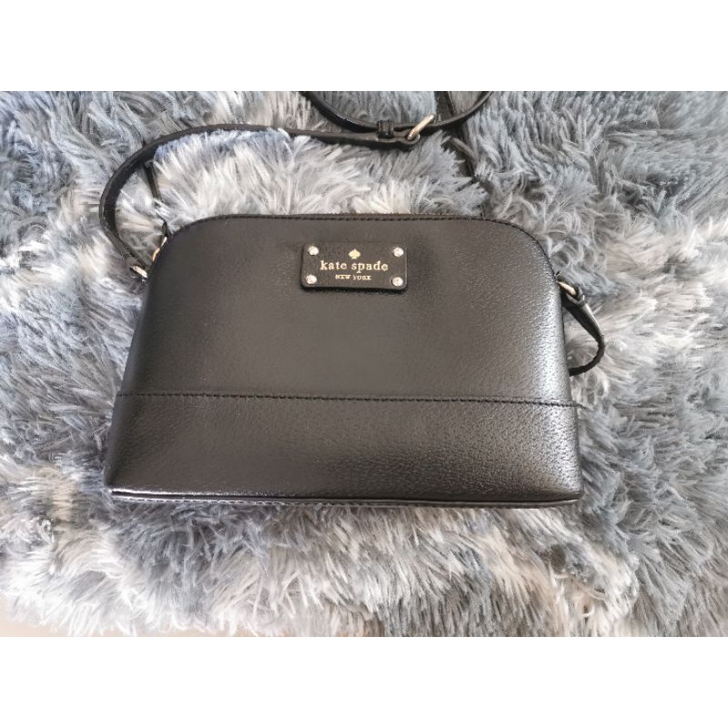 Kate Spade Black Leather Wellesley Hanna Crossbody Bag