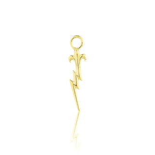 ake ake A La Carte Zeuss Thunderbolt Oversized Charm - GM - 24 Karat Gold จี้เงินแท้ 925 ลายสายฟ้า ชุบทอง ไซส์ 30มม.