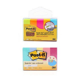 โพสต์-อิท® เพจ มาร์กเกอร์ 670-5AN 670-5AP Post-It® Page อินเด็กซ์กระดาษคั่นหน้า 3M index คละ5สี (นีออน/พาสเทล)