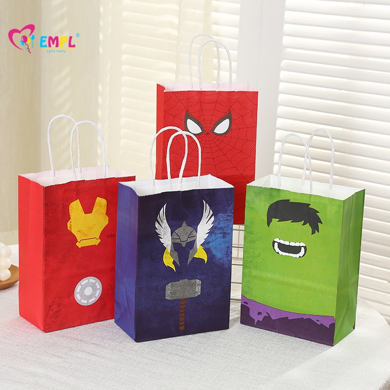 【พร้อมส่ง】ใหม่ กระเป๋าโท้ท ลายมาร์เวล อเวนเจอร์ส ไอรอนแมน สไปเดอร์แมน ธอร์ฮัลค์ ขนาด 21x15x8 ซม. เหมาะกับของขวัญวันเกิด สําหรับเด็ก