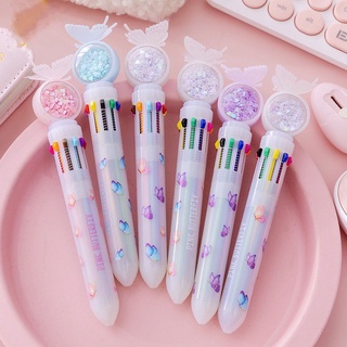 【พร้อมส่ง】10ปากกาลูกลื่นสีปากกาลูกลื่นสีนักเรียนวาดและเขียนเครื่องเขียน SA1067